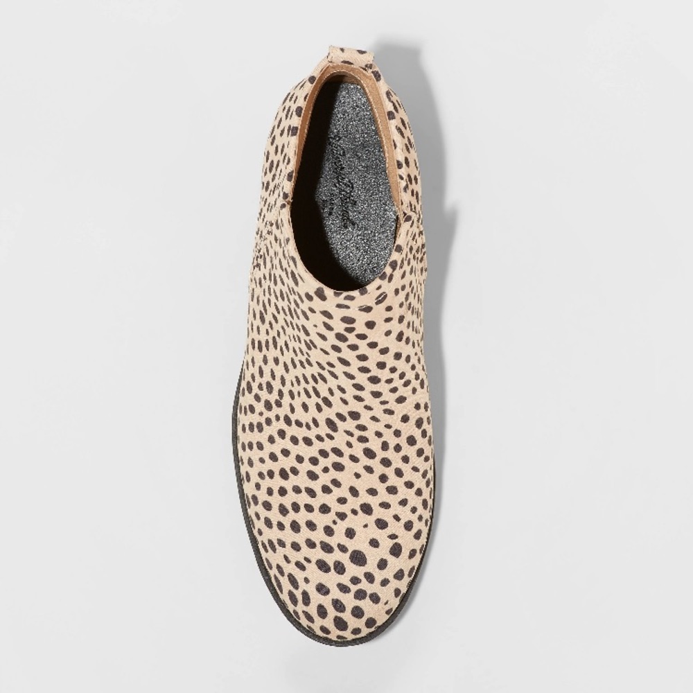 Leopard Ankle Booties Microsuede Animal Print Shoe - Picture 3 of 3